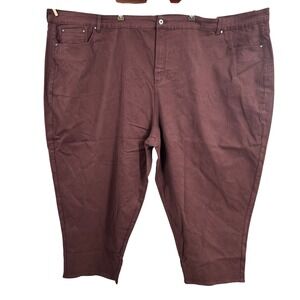 Universal Standard Women's Plus Size 40 Burgundy Stretch 5-Pocket Pant Jean New‎